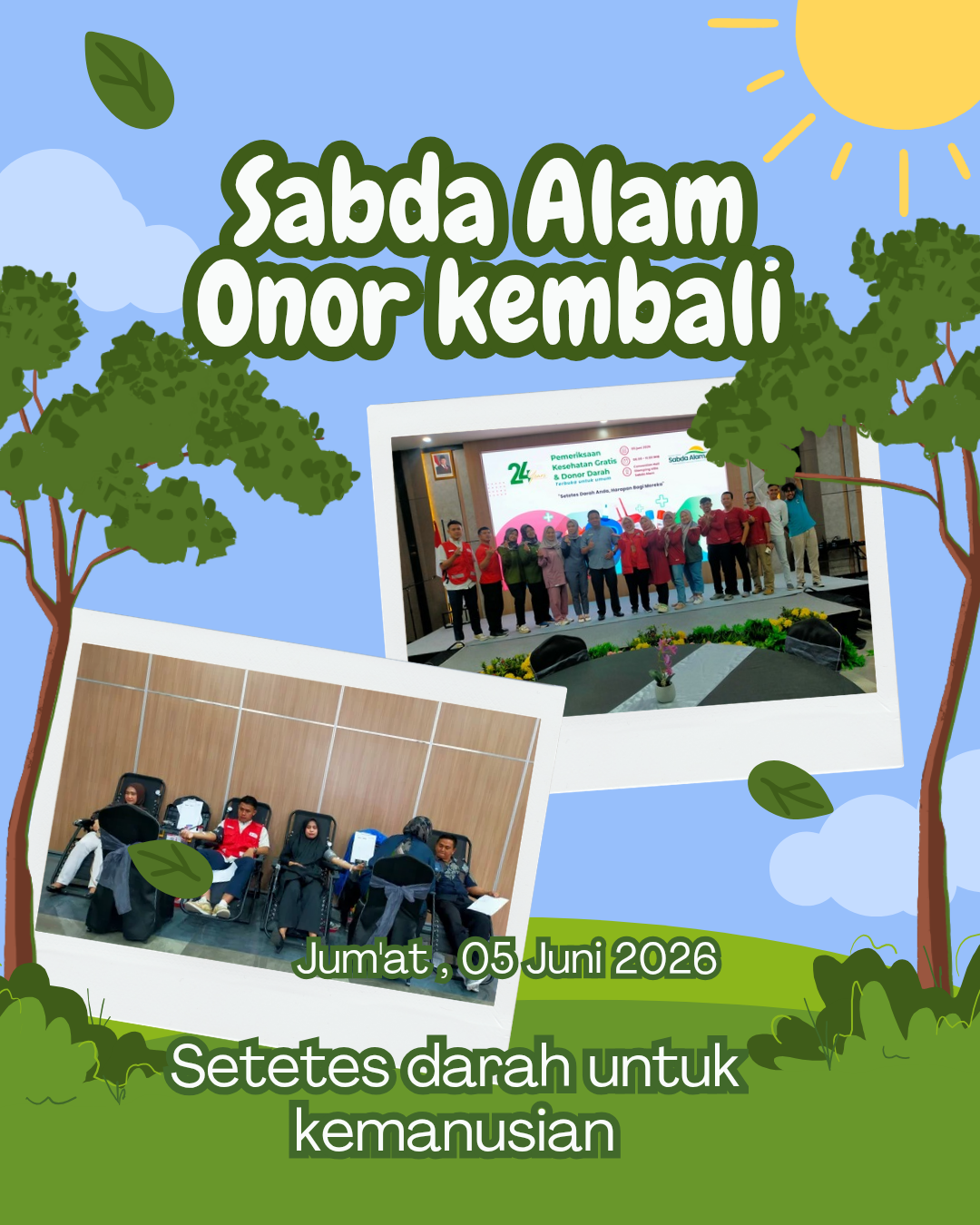 Sabda Alam Donor kembali