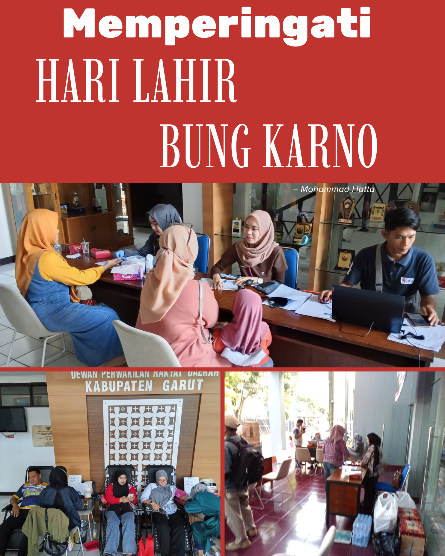 PDI Perjuangan Garut Gelar Donor Darah Peringati Hari Lahir Bung Karno